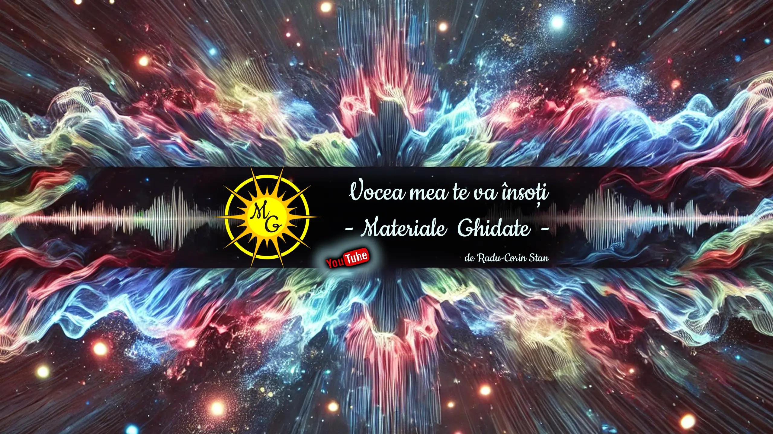 Coperta canalului de YouTube pentru adulţi: "Materiale ghidate - Vocea mea te va însoţi"